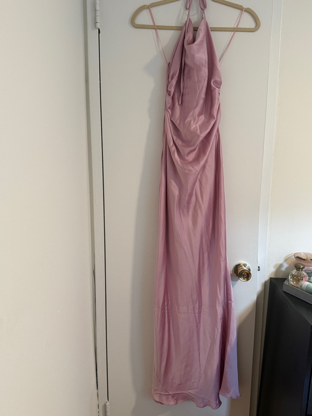 BHLDN Mauve Pink Halter Maxi Dress